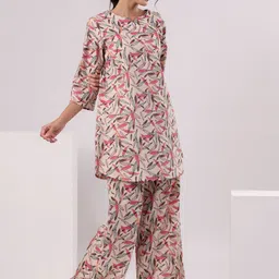 SANSKRUTIHOMES Women Printed Cotton Night suit image 4