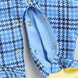 Moms Love Infant Boys Checked Cotton Sleepsuit image 2