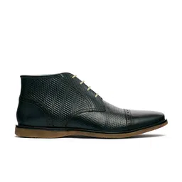 Ruosh Men Textured Perforated Leather Regular Boots image 3