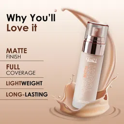 glam21 Velvet Touch High Coverage Foundation SPF35 Longlasting Matte Finish, Waterproof Foundation image 5