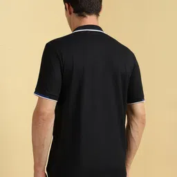 Allen Solly Men Solid Polo Collar Cotton T-shirt image 2