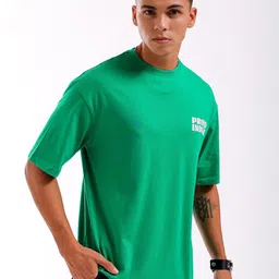 The Indian Garage Co Men Graphic Printed Drop Shoulder Sleeves Oversized T-shirt image 4