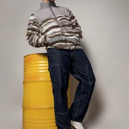 Campus Sutra Windcheater Self Design Bomber Jacket image 4