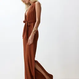 Trendyol V-Neck Basic Jumpsuit image 4