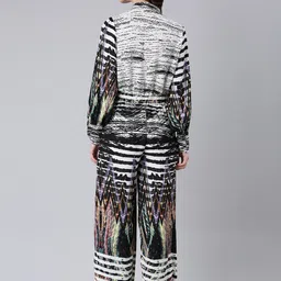 SHOWOFF Printed Puff Sleeves Cotton Basic Jumpsuit image 5