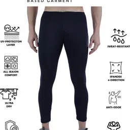 troopline Solid Men Dark Blue Tights-picture-15