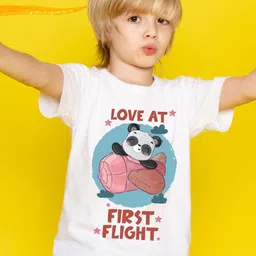 KNITROOT Unisex Kids White Cotton Kung Fu Panda Printed T-shirt image 2