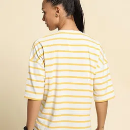Van Heusen Horizontal Striped Cotton T-Shirt image 3