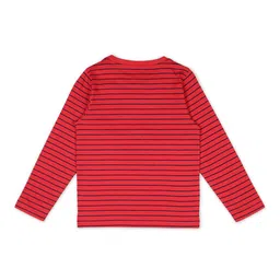 PLUM TREE Boys Pack-2 Red  Black Typography Printed Pure Cotton T-shirt image 5