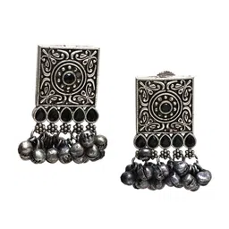 Ozanoo Silver-Plated Stone-Studded & Beaded Jewellery Set image 4