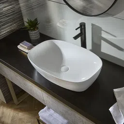 glexero Classy Stylish Bathroom Wash Basin Super White Countertop Table Top Basin-picture-16