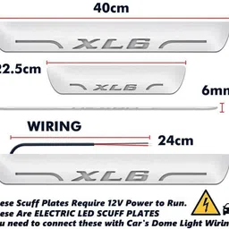 rohaneshop Maruti Suzuki XL6 car door foot step led scuff sill plate Door Sill Plate image 4