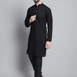 Jompers Embroidered Regular Pure Cotton Kurta With Churidar image 4