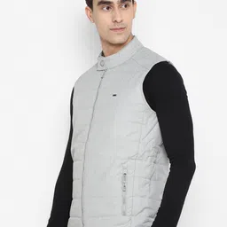 Turtle Men Grey Black Windcheater Padded Jacket image 5