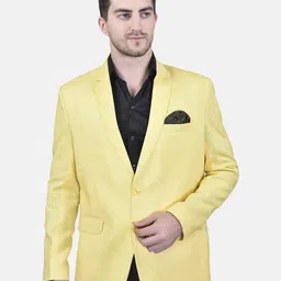 print cultr Men Solid Single Breasted Festive & Wedding Blazer image 1