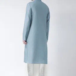 KISAH Men Blue Kurta with Churidar image 3