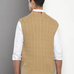 Tommy Hilfiger Self Design Cotton Sweater Vest image 4