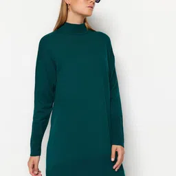 Trendyol High Neck Longline Sweater Vest image 2