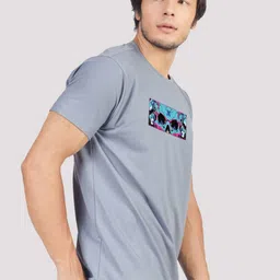 Greylongg Men Graphic Printed Round Neck T-shirt image 4