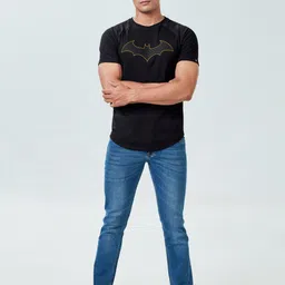 The Souled Store Men Black Batman Printed T-shirt image 4