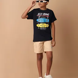 V-Mart Boys Typography Printed Regular Fit T-shirt image 4