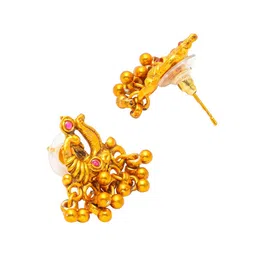 Shining Jewel - By Shivansh Gold-Plated Stone-Studded Jewellery Set image 4