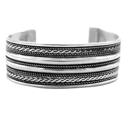 TEEJH Silver-Plated Oxidised Nandana Jewellery Set image 2