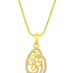 Peora Gold-Plated Cubic Zirconia Stone Studded Jewellery Set image 3