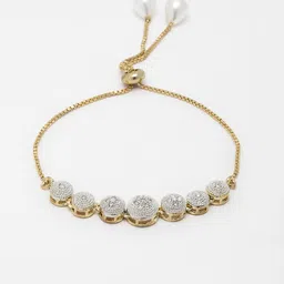 DressBerry Gold-Plated Cubic Zirconia-Studded Round Shaped Jewellery Set image 4