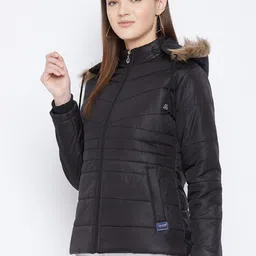 VERO AMORE Women Black Colourblocked Insulator Puffer Jacket image 4