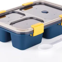chhavikitchen Tokyo SmartSeal Trio Lunch Box – 3 Compartment Airtight, Leakproof 1 Containers Lunch Box-picture-11