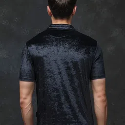 RARE RABBIT Men Solid Polo Collar Cotton T-shirt image 3