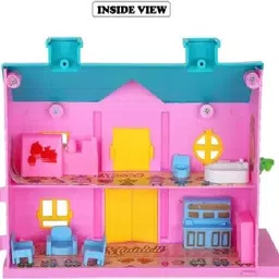 snm97 Funny Doll House Set , with Complete Furniture Household Set for kids image 2