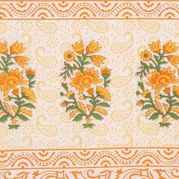 sonal textilse 100% cotton, queen size 90100 double bedsheet with 2 pillow cover Cotton Queen Flat 140 TC Printed Bedsheet image 2