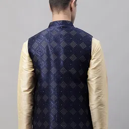 Jompers Men Woven Design Mandarin Collar Nehru Jackets image 2