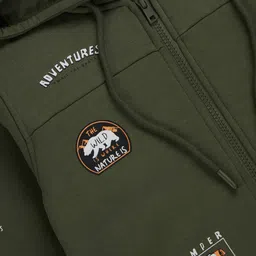 Gini and Jony Boys Graphic Printed Hooded Cotton Tailored Jacket image 2