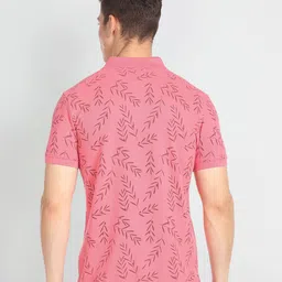 U.S. Polo Assn. Denim Co. Pure Cotton Slim Fit Floral Print Polo Collar T-shirt image 4