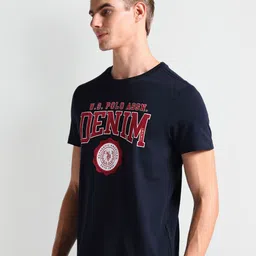 U.S. Polo Assn. Denim Co. Typography Printed Slim Fit Cotton T-shirt image 4