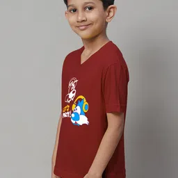 Friskers Boys Graphic Printed Slim Fit Pure Cotton T-shirt image 5