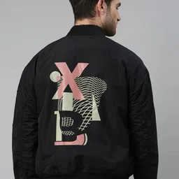 Xtep Graphic Printed Mock Collar Bomber Jacket image 5
