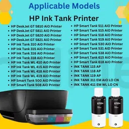 verena 51/53XL Refill Ink Compatible For GT5821/5810 Printers 135mlx2 Black Ink Bottle image 3