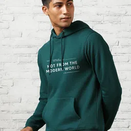 nobero Men Full Sleeve Printed Hooded Sweatshirt image 4