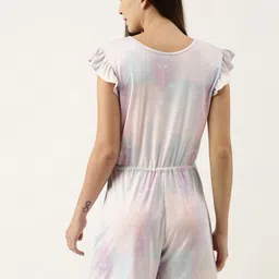 Bannos Swagger Pink Printed Playsuit image 4