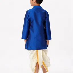 Ramraj Boys Mandarin Collar Straight Kurta With Dhoti Pants image 2