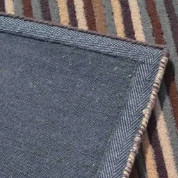 PRESTO Brown, Grey & Beige Hand Tufted Wool Anti-Skid Carpet image 4