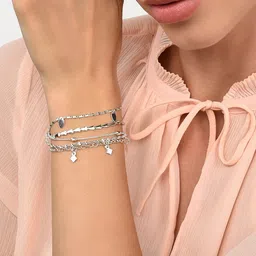 Accessorize London Women Set of  5 Delicate Chain Necklace image 4