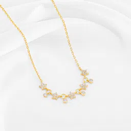 giva 925 Silver Golden Floral Serenade Necklace|Lifetime Plating|6 Month Warranty Zircon Gold-plated Plated Sterling Silver Necklace-picture-14