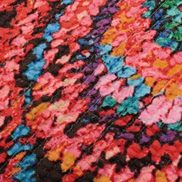 HOMADORN Red & Blue Ethnic Motifs Printed Anti Skid Floor Mat image 4