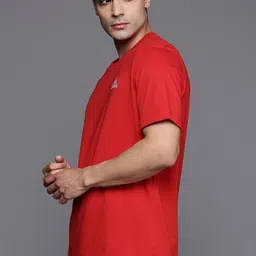 ADIDAS Men Solid SL SJ Pure Cotton T-shirt image 4