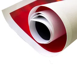 SAF Gold Toned & Orange Abstract Flower Painted Canvas Wall Art image 4